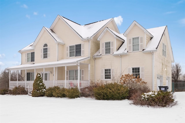 view of front of home with covered porch