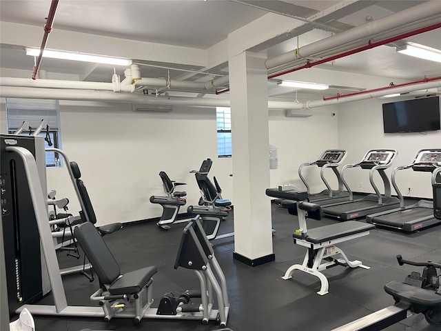 view of exercise room