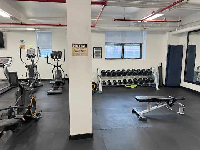 view of exercise room