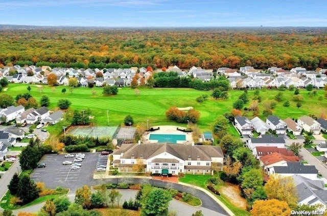 aerial view featuring a residential view