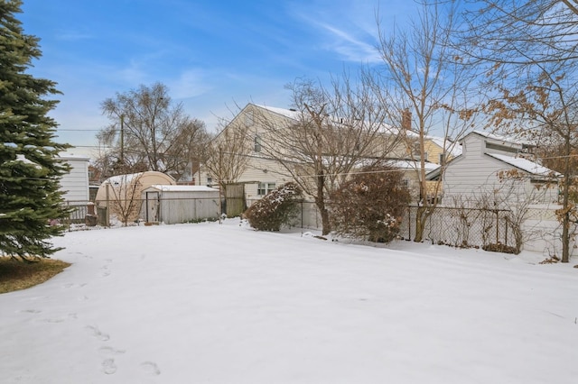 view of snowy yard