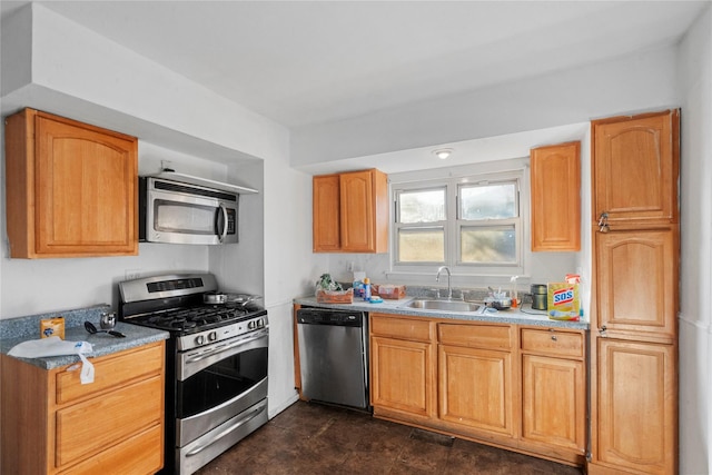 kitchen with sink and stainless steel appliances