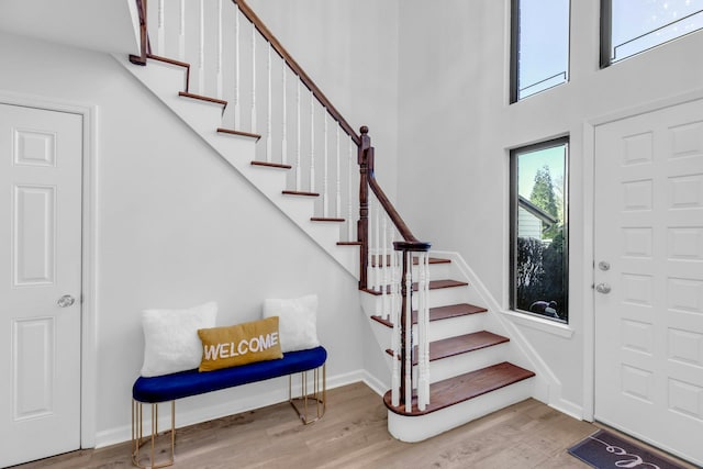 foyer featuring light hardwood / wood-style flooring