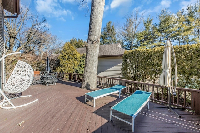 view of wooden deck