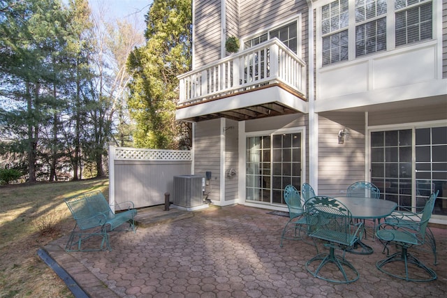 view of patio / terrace featuring central AC