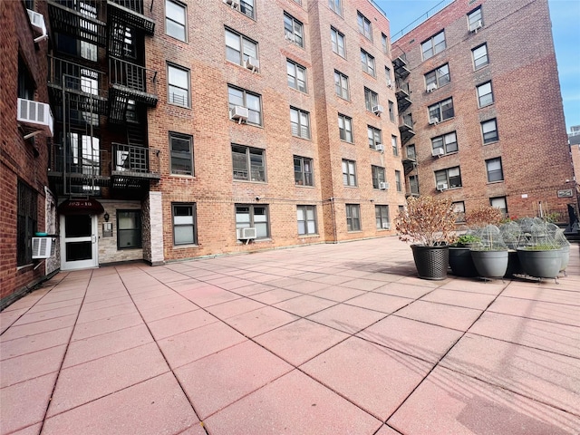 view of building exterior featuring cooling unit