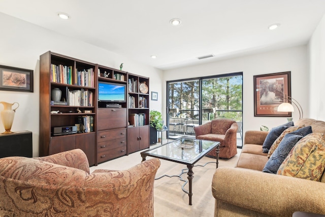 view of carpeted living room