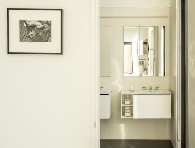 bathroom featuring vanity and tile patterned floors