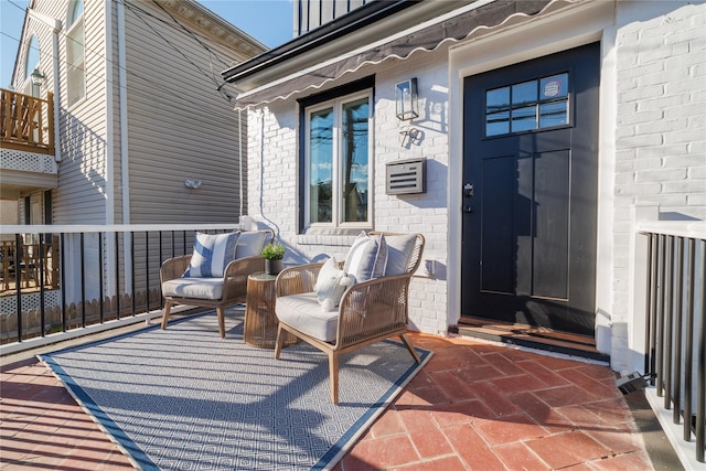 exterior space with an outdoor hangout area