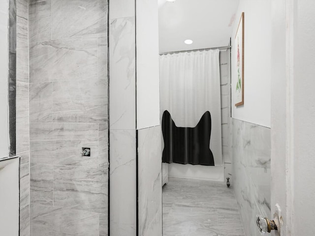 bathroom with walk in shower