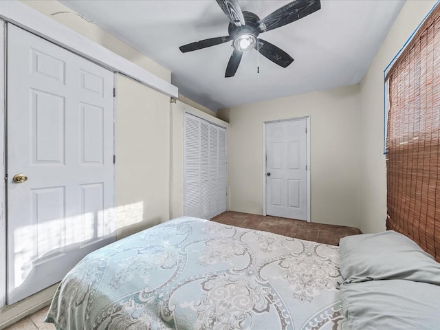 bedroom with ceiling fan