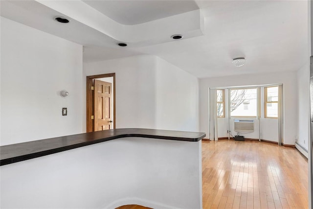 empty room featuring light hardwood / wood-style floors