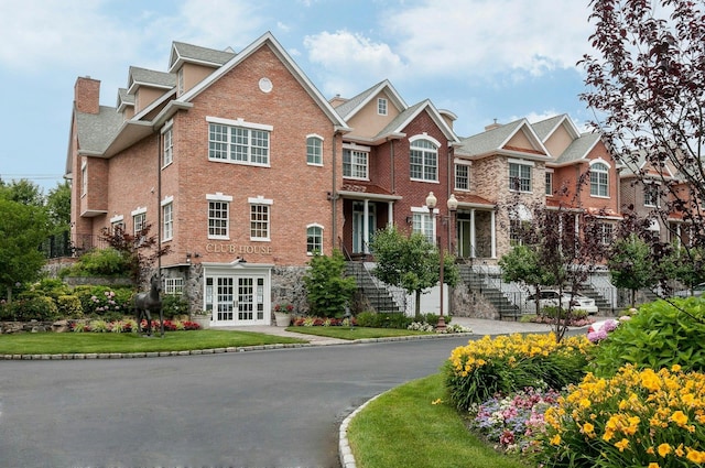 view of front of property with french doors