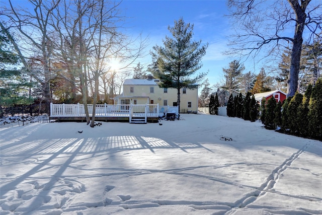 exterior space with a deck