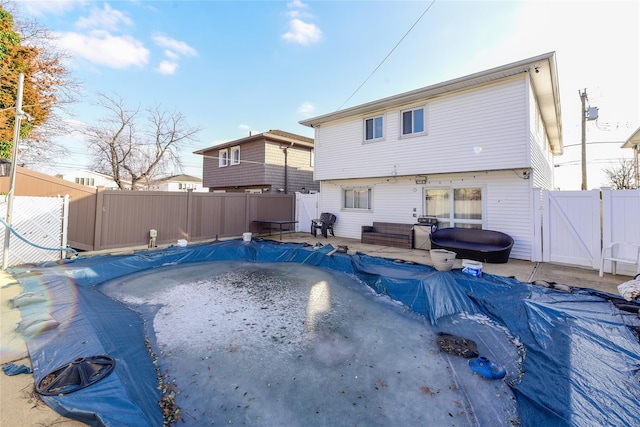 view of pool with area for grilling