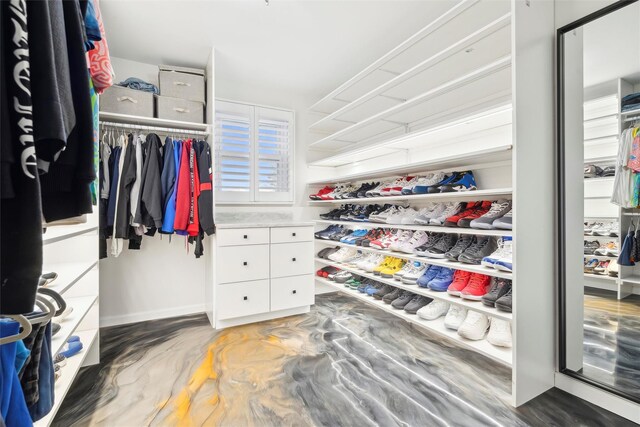 view of walk in closet