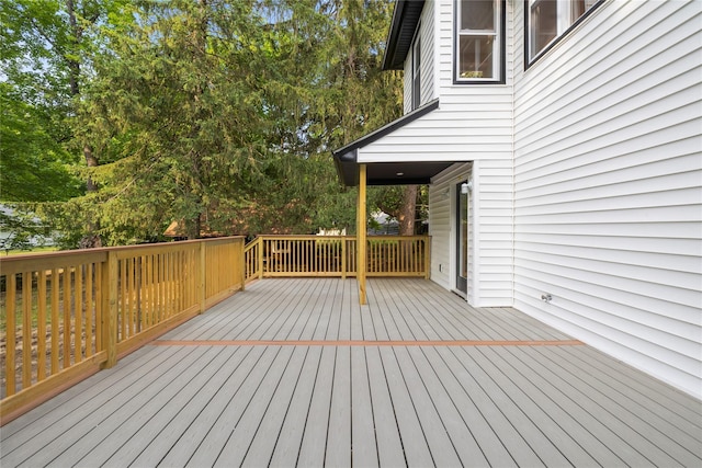 view of wooden terrace