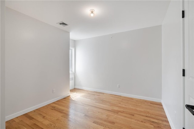 empty room featuring light hardwood / wood-style flooring