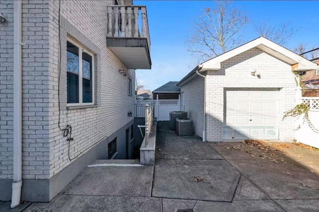 view of home's exterior featuring a garage