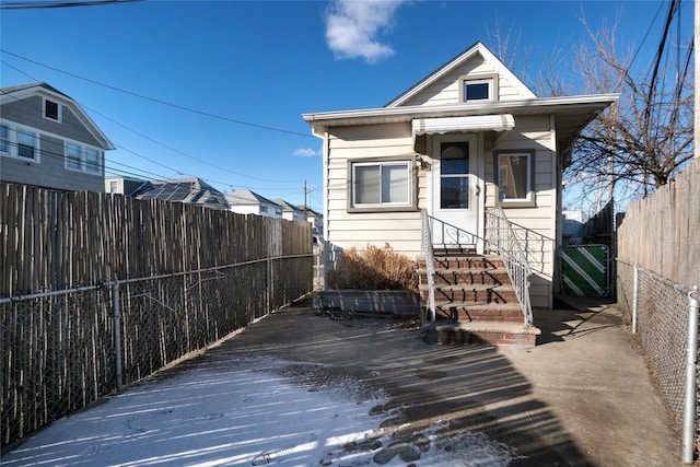 view of bungalow-style home