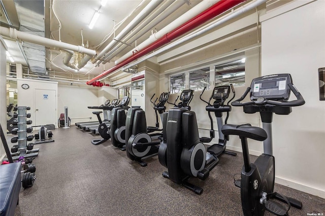 view of exercise room