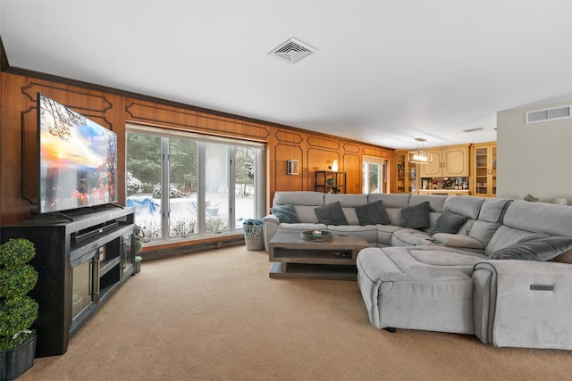 view of carpeted living room