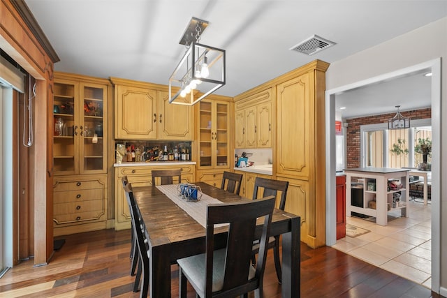 dining room featuring light hardwood / wood-style flooring