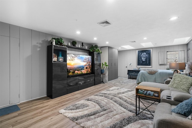 interior space with light hardwood / wood-style flooring