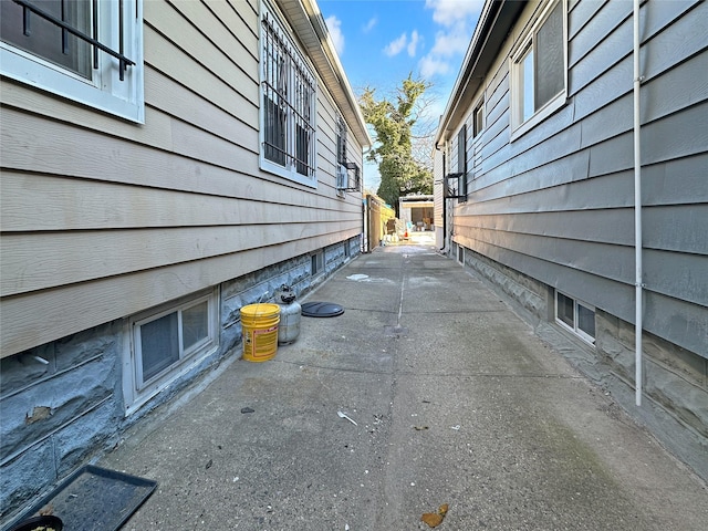 view of home's exterior with a patio area