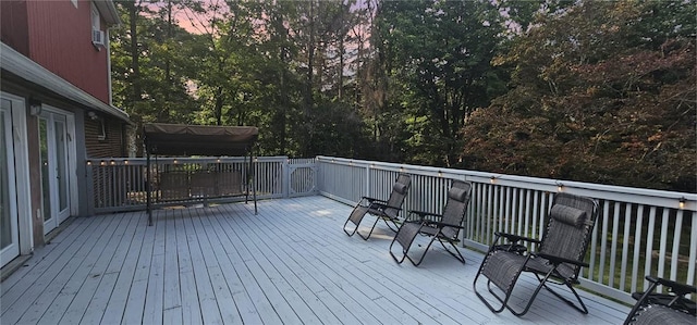 view of deck at dusk