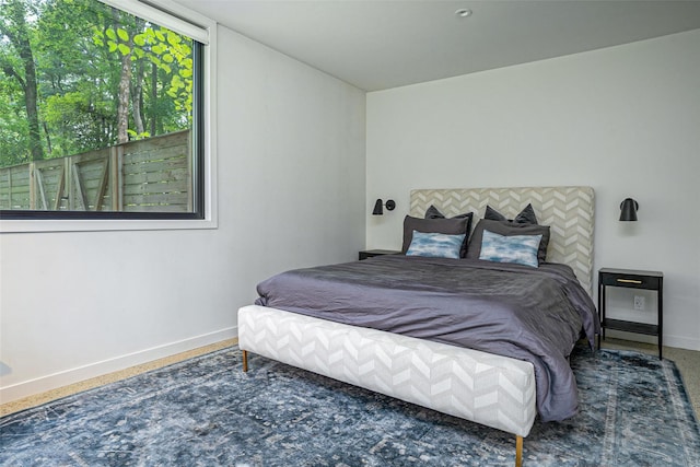 bedroom with baseboards