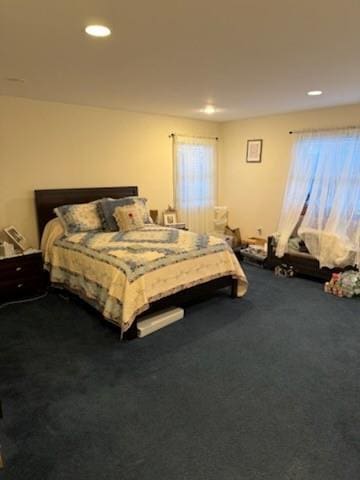 bedroom with carpet floors