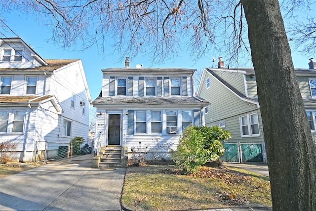 view of front of house with cooling unit