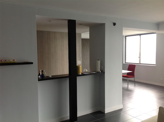 interior space featuring tile patterned flooring