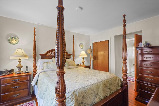 bedroom featuring hardwood / wood-style flooring