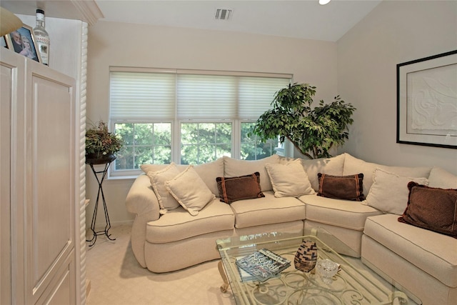 view of carpeted living room