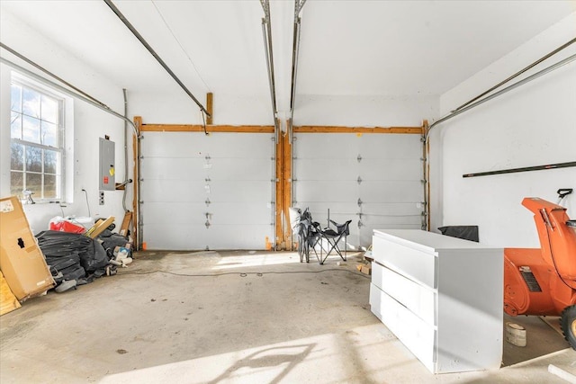 garage with electric panel