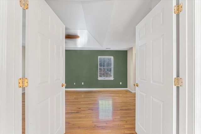 interior space with hardwood / wood-style flooring