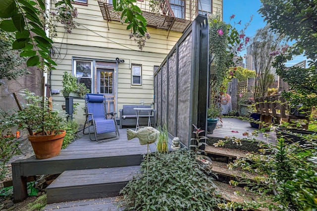 view of wooden deck