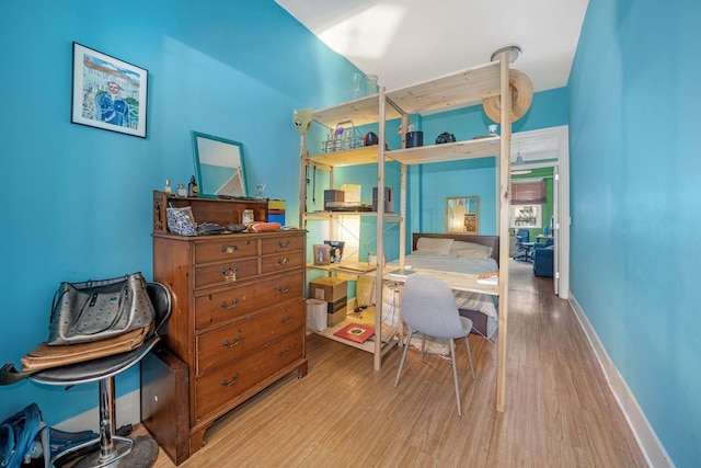 office featuring light wood-type flooring