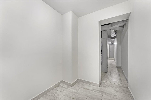 hallway with baseboards