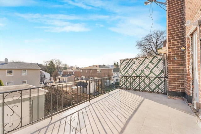 balcony with a residential view