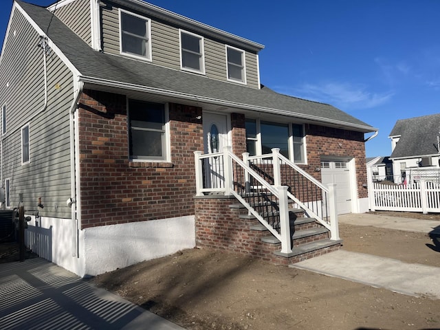 view of front facade with a garage