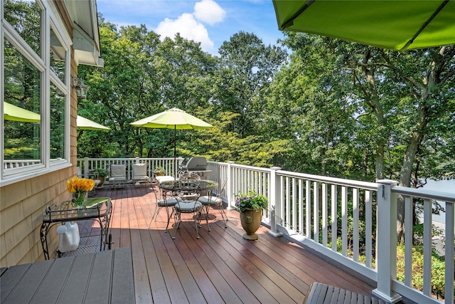 view of wooden terrace