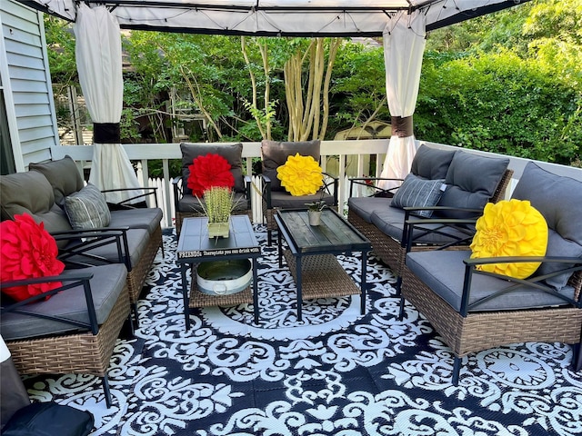 view of patio with an outdoor hangout area