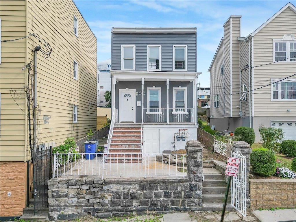 view of front of property with a porch