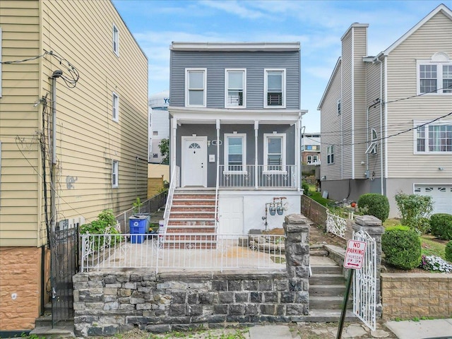 view of front of house featuring covered porch