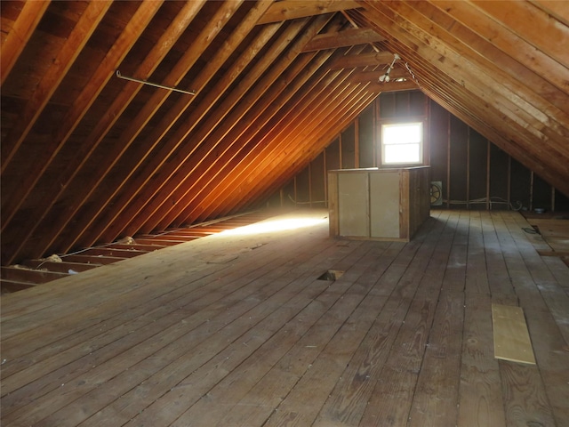 view of attic