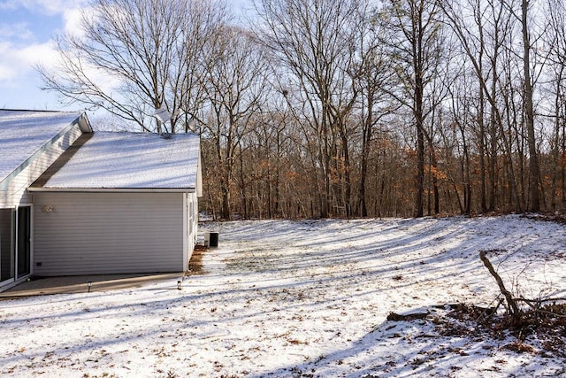 view of snowy yard