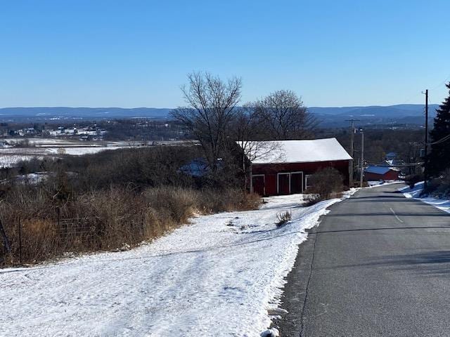 view of road featuring a mountain view